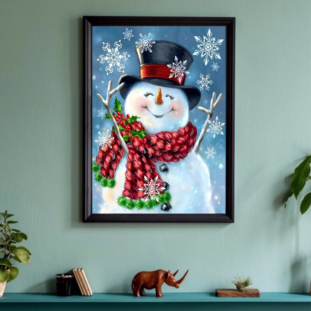 Snowman - Full Round Diamond Painting