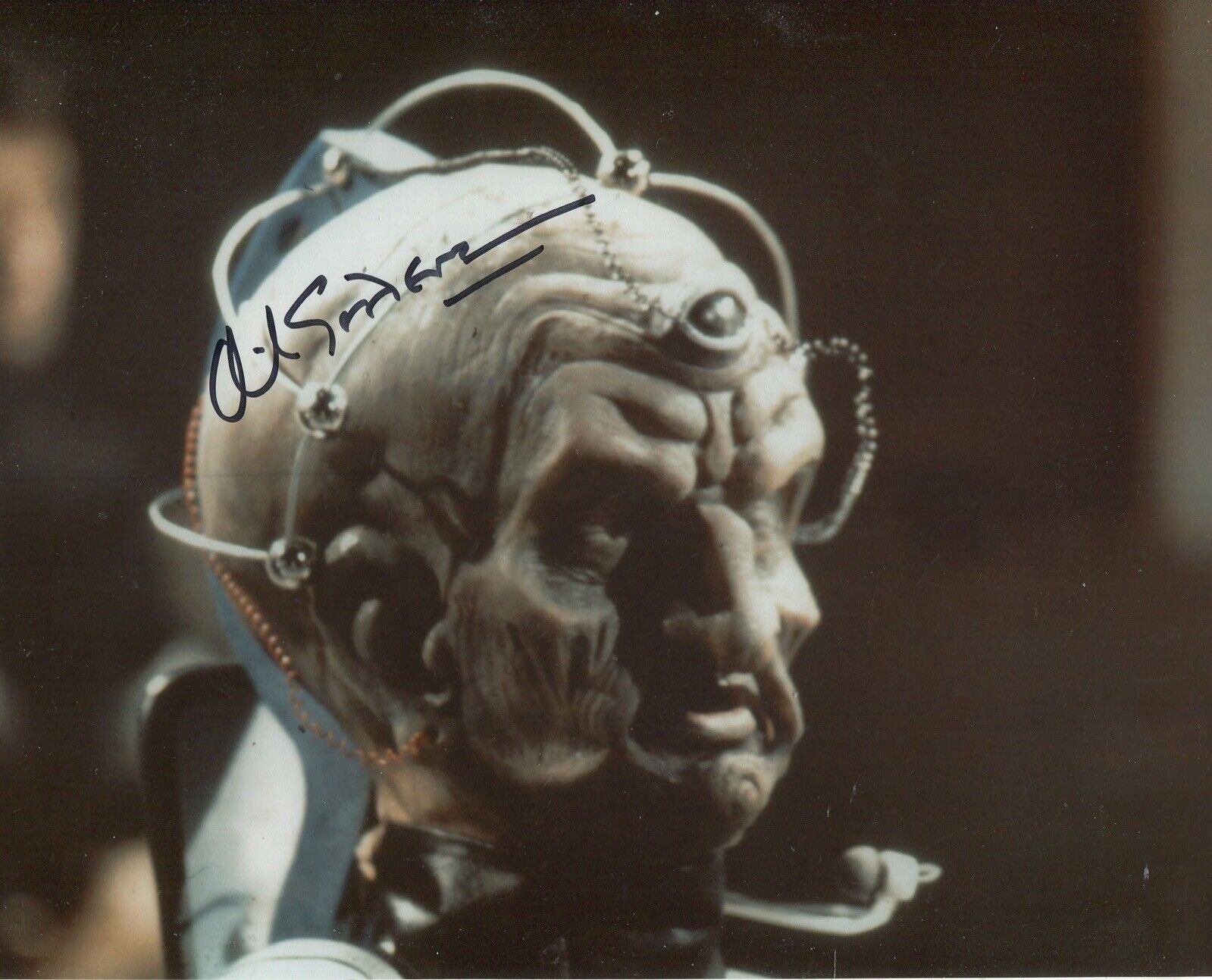 Actor David Gooderson as Davros signed DOCTOR WHO Photo Poster painting - UACC DEALER