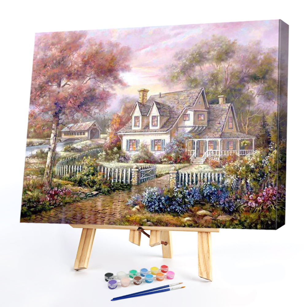 

40*50CM - Paint By Numbers - Garden House, 501 Original