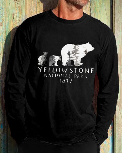 Suitmens Men's Yellowstone Long Sleeve T-Shirt 065