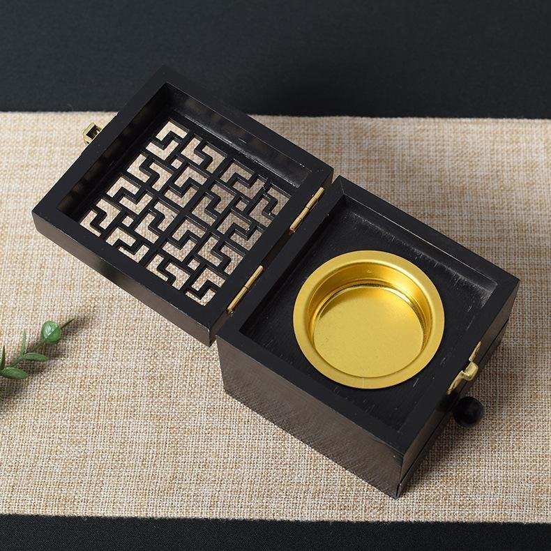 Manual hollowed out wooden aromatherapy box
