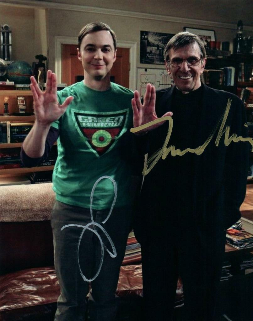 Leonard Nimoy Jim Parsons 8x10 signed Photo Poster painting autographed Picture + COA