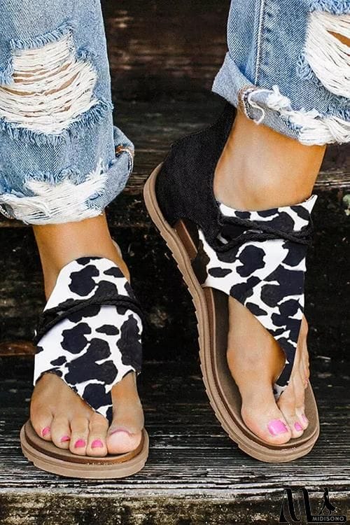 MidiSono - Lace-up Zip Flat Sandals