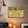 Public Notice - Metal Tin Signs(8*12Inch/12*16Inch) - Bar