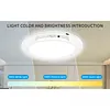 Rechargeable Motion Sensor Ceiling Light with Remote Operated Ceiling Lights Indoor