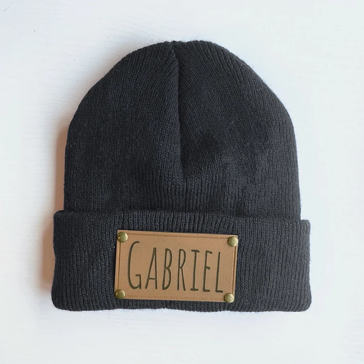 Signature Beanie/hat (Vegan Leather Patch)