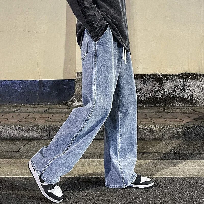 Brownm Straight Leg Baggy Jeans
