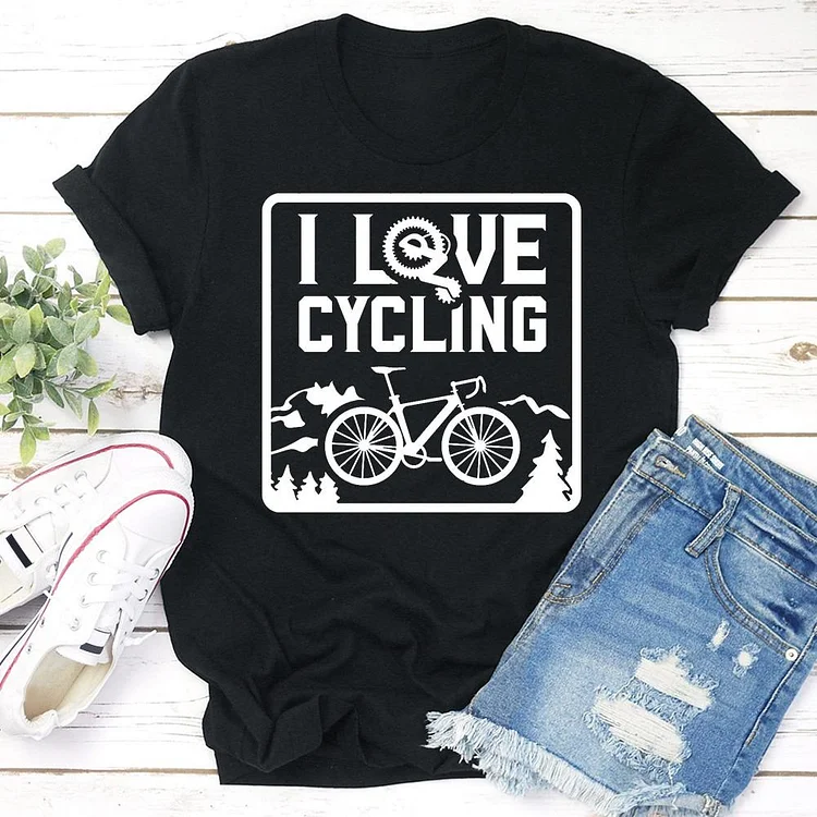 I Love Cycling Classic T-shirt Tee -05731-Annaletters