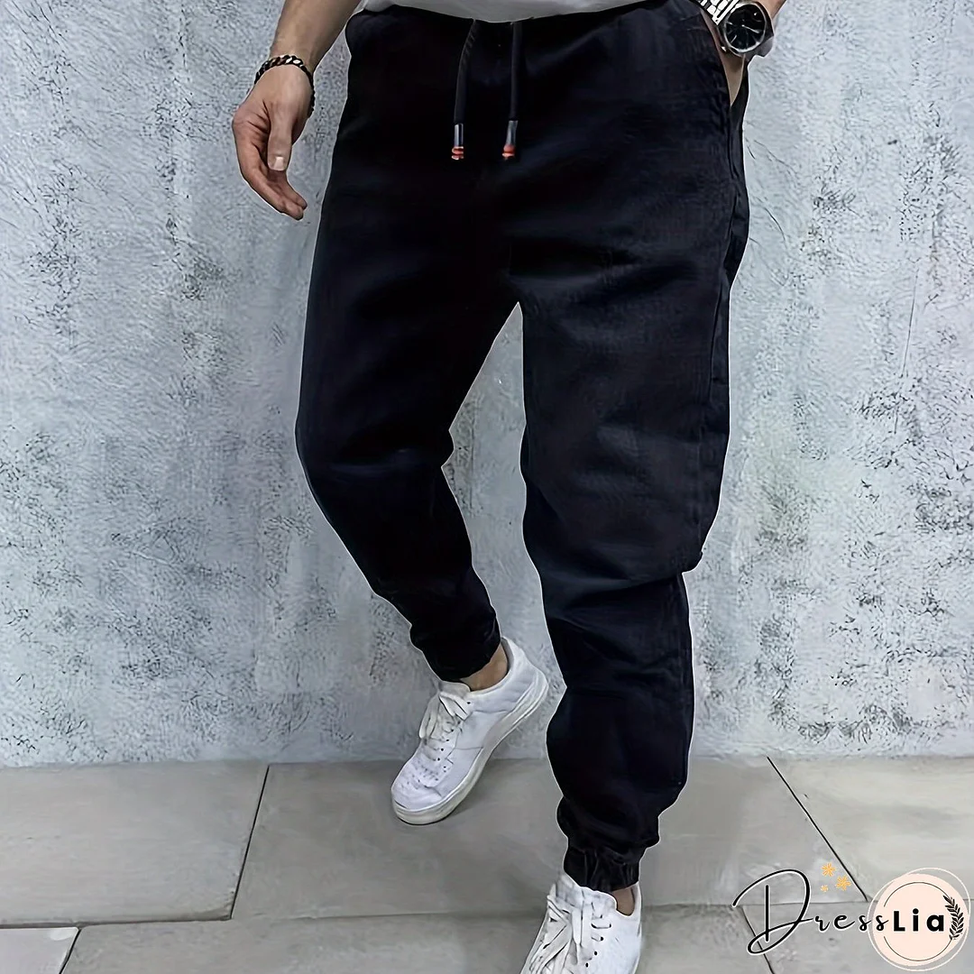 Men's Casual Joggers, Trendy Tapered Jeans