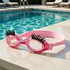 Eyelash Goggles with Lashes Funny Goggles Anti-Fog No Leak Swimming Glasses for Adult Ladies and Women for Outdoor Pool Swimming Play