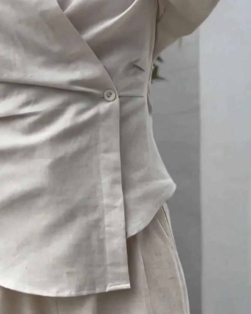 Solid color casual two-piece suit