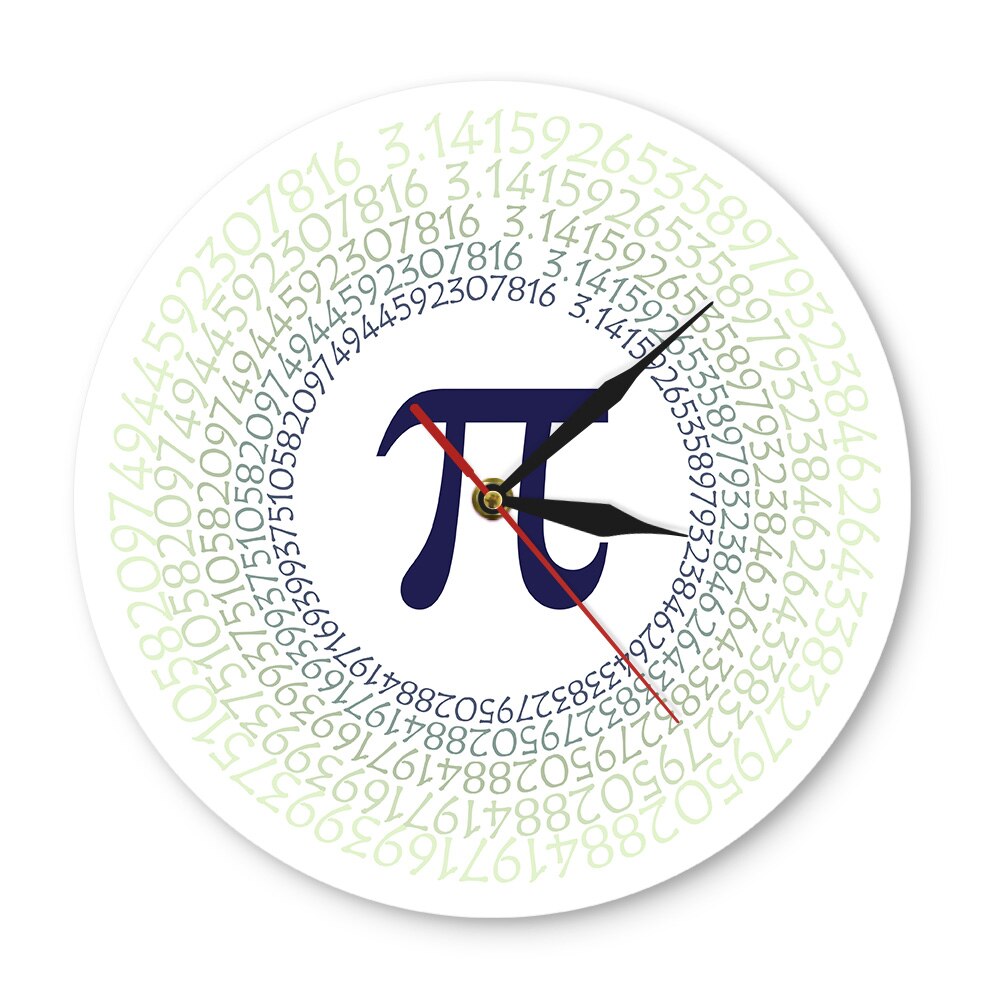 

Mathematical Constant Pi Greek Letter - Frameless Acrylic Wall Clock, 501 Original