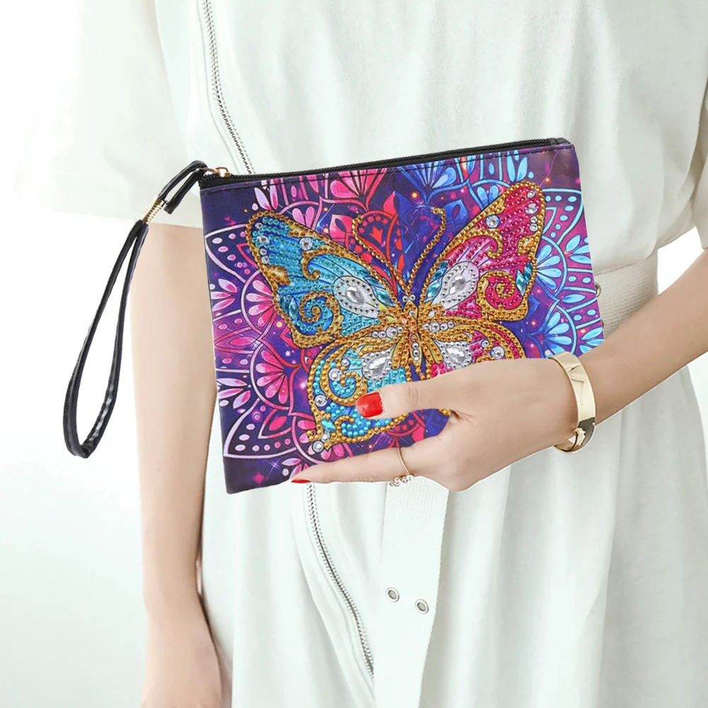 Diamond Painting Clutch DIY Special Shaped Drill PU Leather Handbag