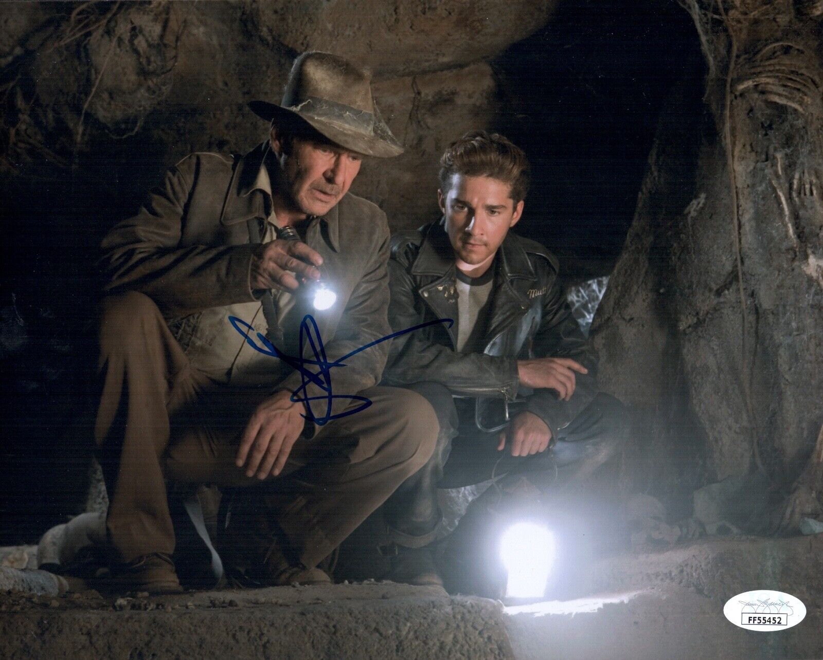 SHIA LABEOUF Signed INDIANA JONES CRYSTAL 8x10 Photo Poster painting IN PERSON Autograph JSA COA