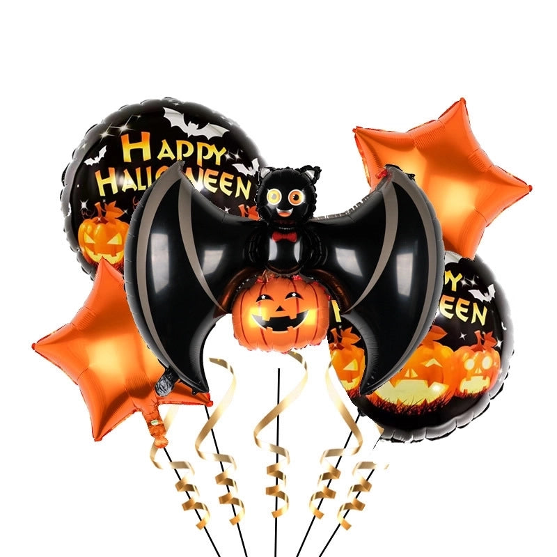 2 Pieces Halloween Geometric Aluminum Film Party Balloon