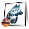 Wolf - Rundbohrer Diamant Malerei - 30 * 30cm