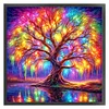 Colorful Tree Of Life - 11CT Counted Cross Stitch - 45*45cm - Natural