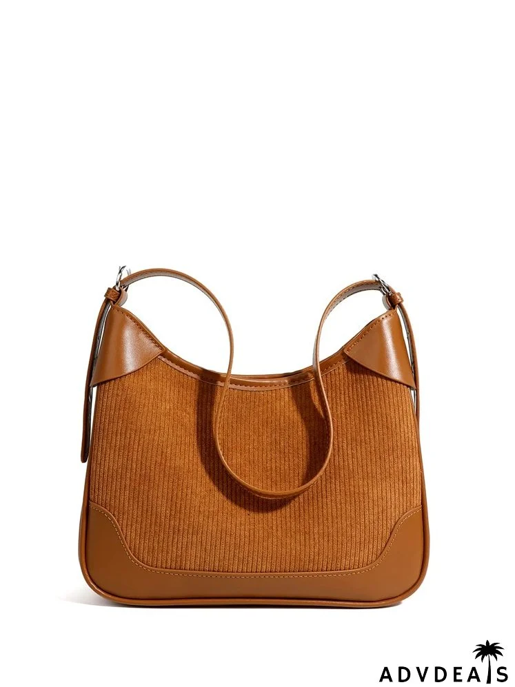 Minimalist Corduroy Hobo Bag