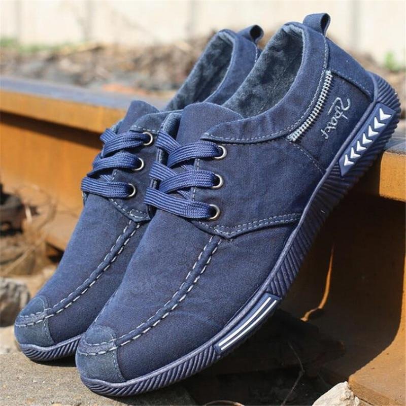 Men's canvas shoes, low-top casual cloth shoes