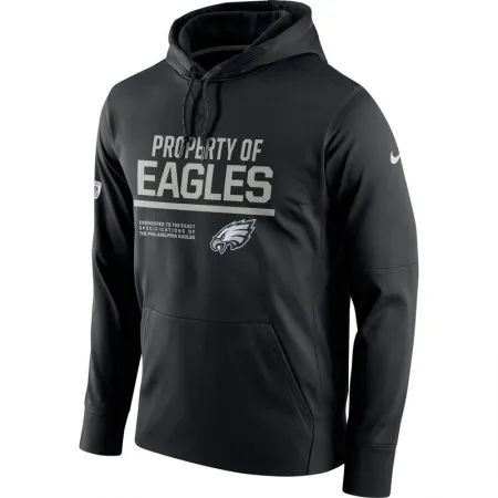Men's Philadelphia Eagles  Black Circuit Property Of Performance Pullover Hoodie