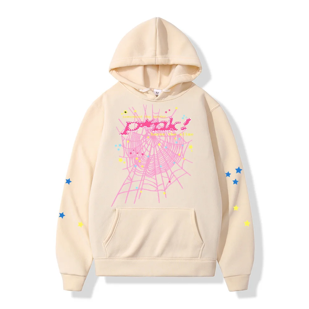 Spider Web Printed Couple Sweater Hoodie