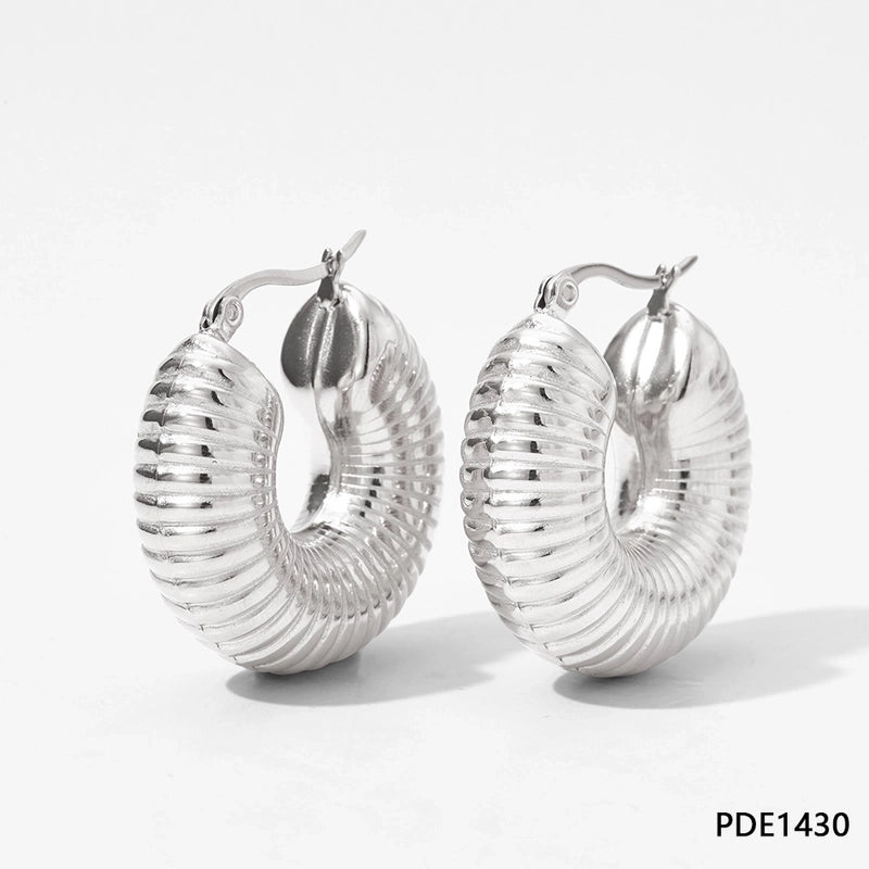 1 Pair IG Style Minimalist Solid Color Plating 304 Stainless Steel 16K Gold Plated White Gold Plated Gold Plated Earrings