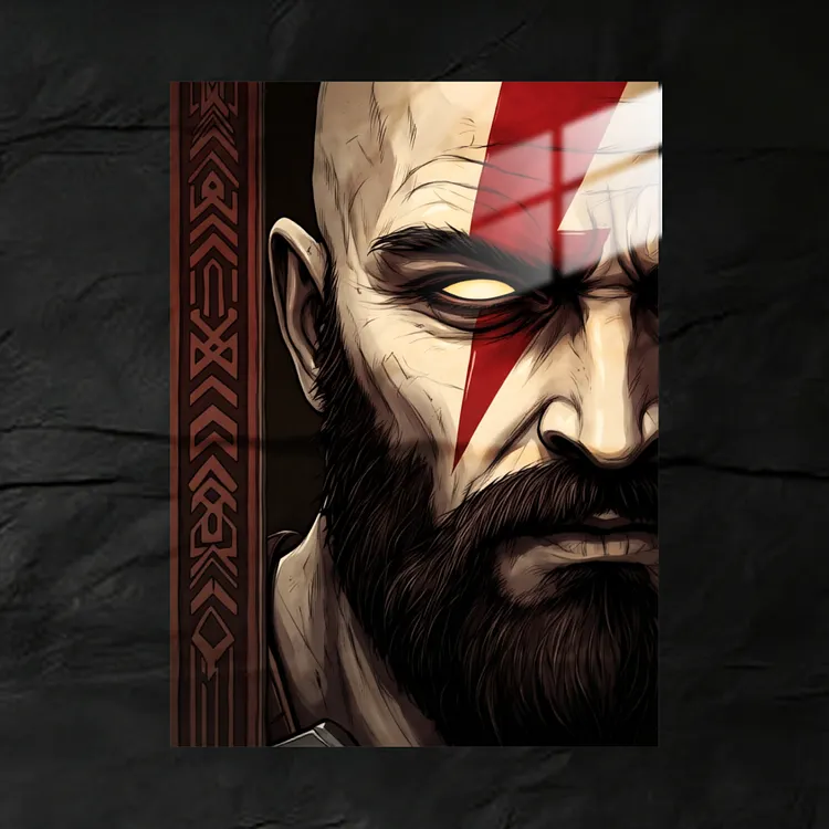 Kratos Kratos Intense AnimetalPoster | Premium Anime Metal Wall Art