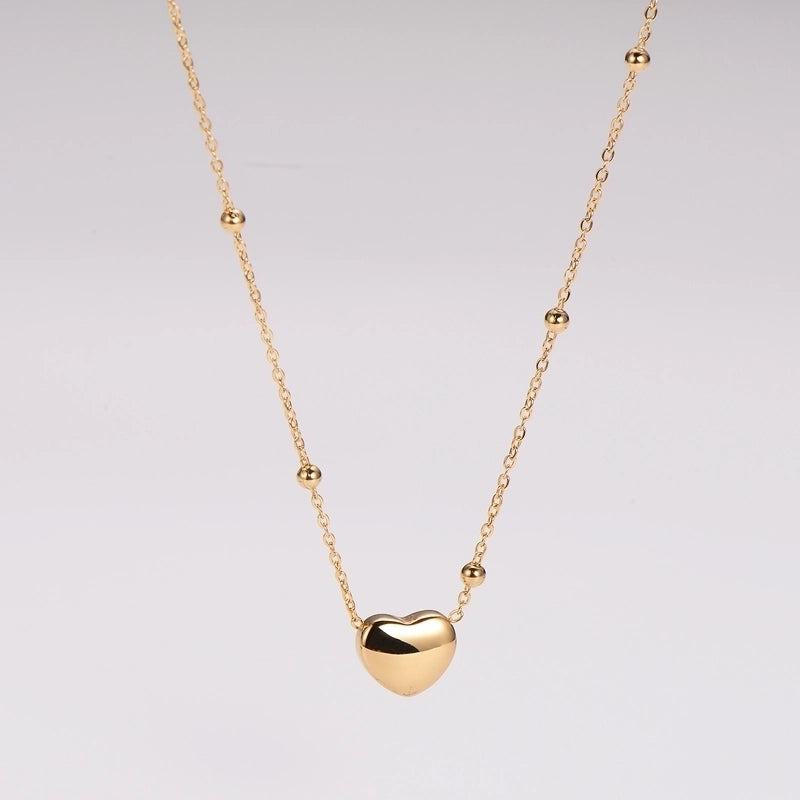 Retro Punk Commute Heart Shape 304 Stainless Steel 18K Gold Plated Rose Gold Plated Jewelry Set