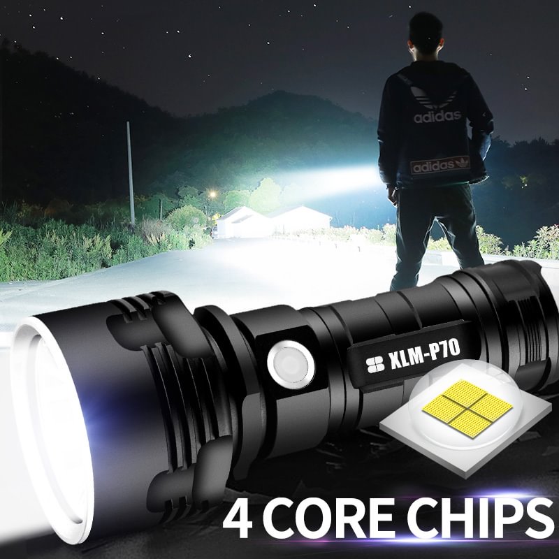 LED Waterproof Flashlight L2 XHP50 Flashlight Torch Lamp for Camping、、sdecorshop