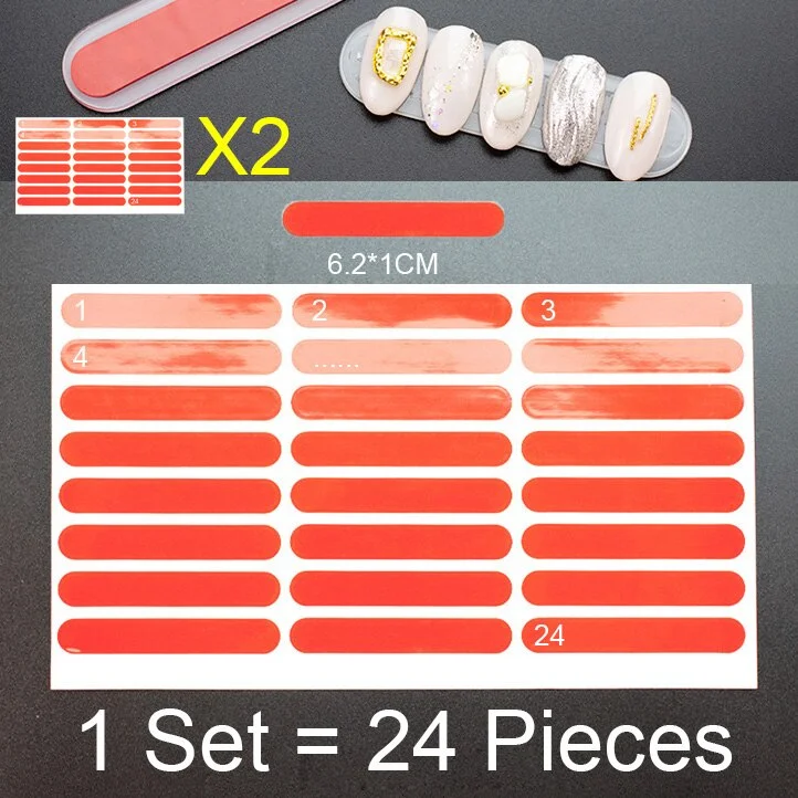 (Buy 2 packs or more to reduce shipping fee) 10 Sheets/pack Sticky Multi Sizes Nail Adhesive Tabs Sticker For Finger Toenail-Nail Inspo