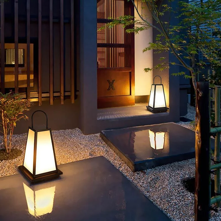 Portable Waterproof LED Black Retro Outdoor Light Lanterns Garden Lights - Appledas