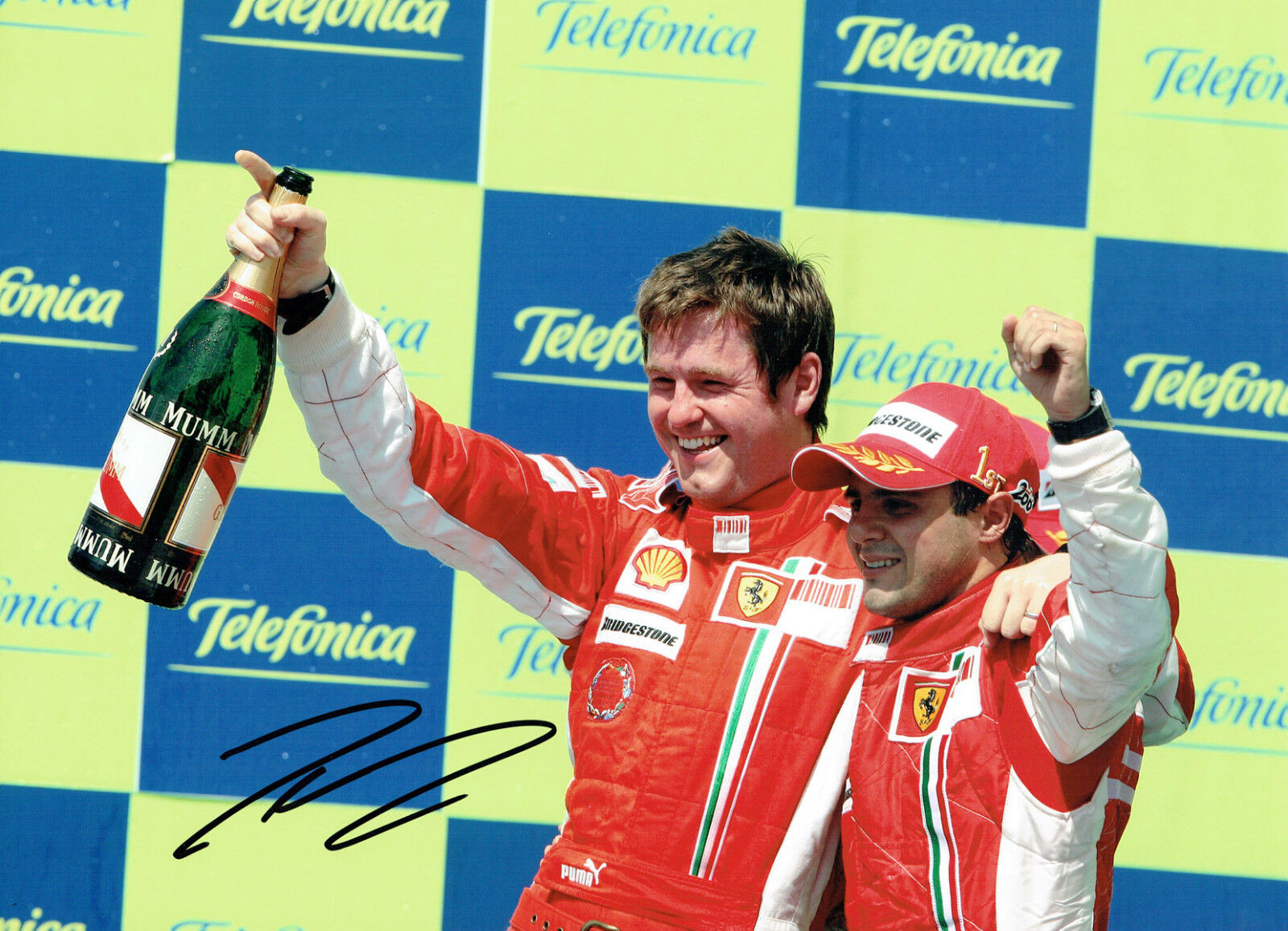 Felipe MASSA Signed Autograph 16x12 FERRARI Formula 1 F1 Photo Poster painting AFTAL COA