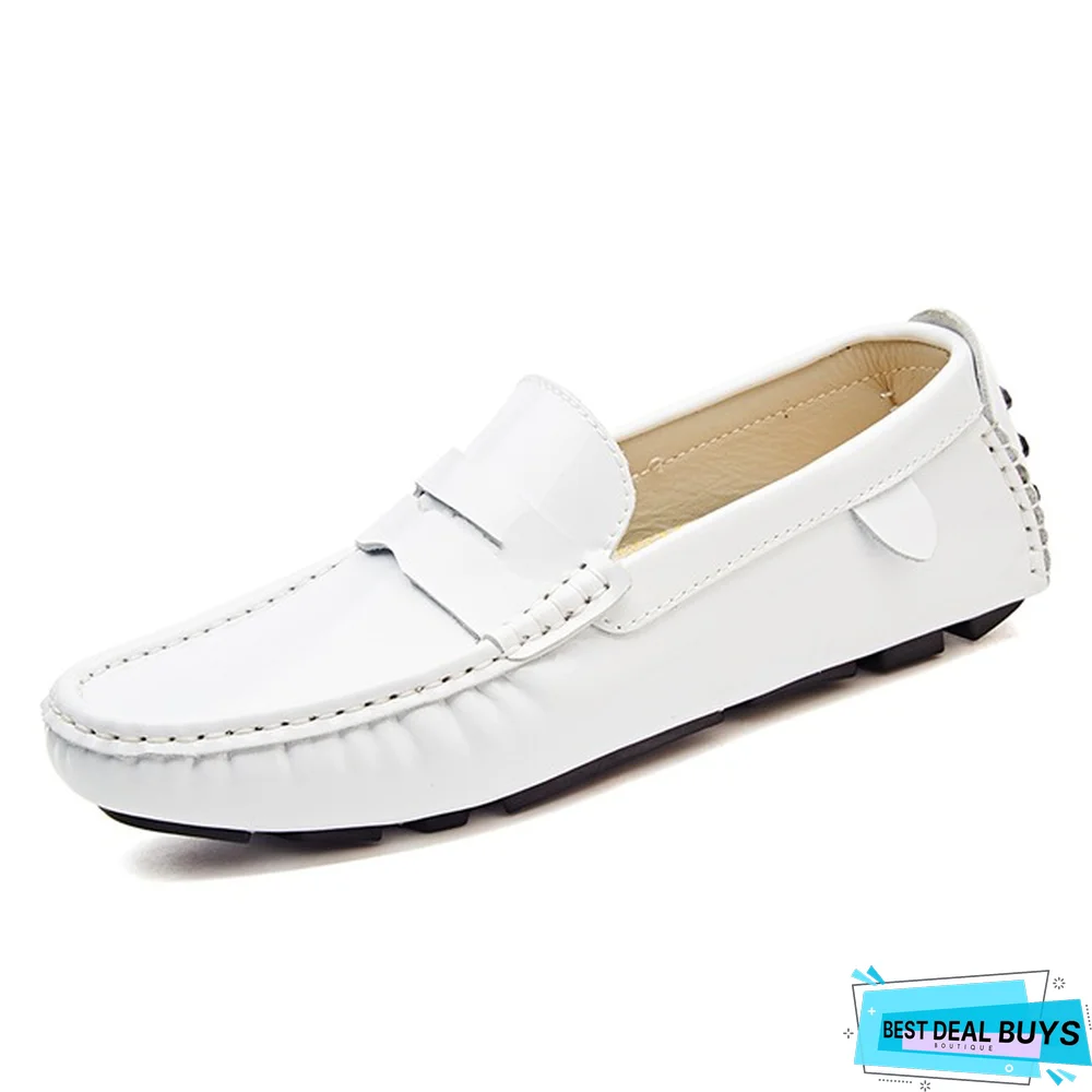 Big Size Men Leather Shoes Slip On Men Loafers Fashion Casual Men Shoes Male Flats Shoes