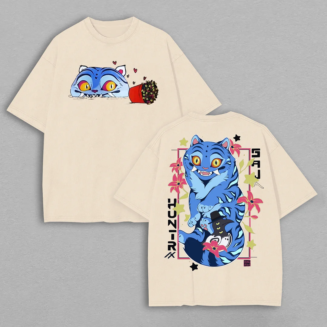 Kpop Demon Hunters Printed Oversized Unisex T-shirt