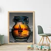 Sailing Boat In A Bottle - 11CT Counted Cross Stitch 40*50cm/15.75*19.69in