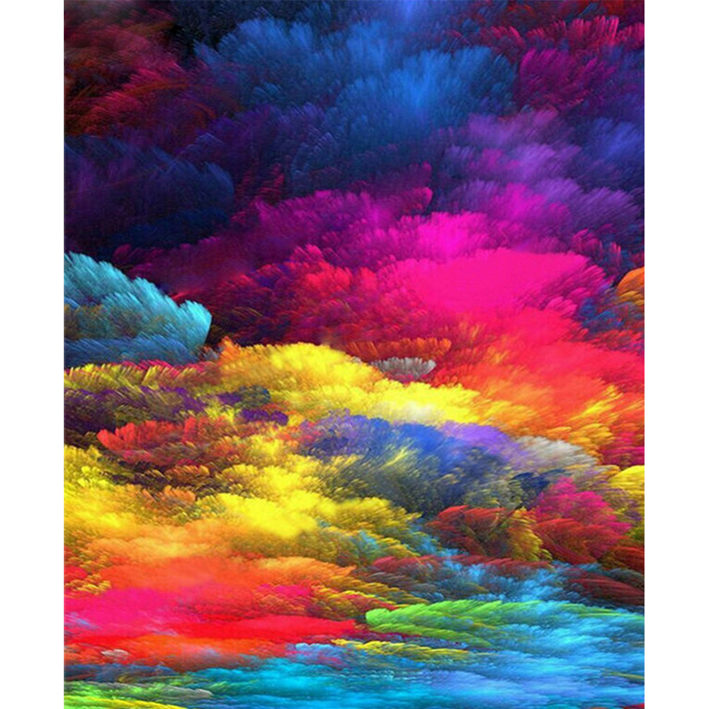 

30*40CM - Round Drill Diamond Painting - Colorful Clouds, 501 Original