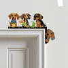 Porte teckel en bois coin signe-bricolage autocollant