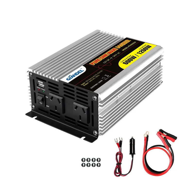 【Free shipping】【Ship from Auckland】Giandel Power Inverter 600W   12V DC to AC 240V + Car Plug Cable