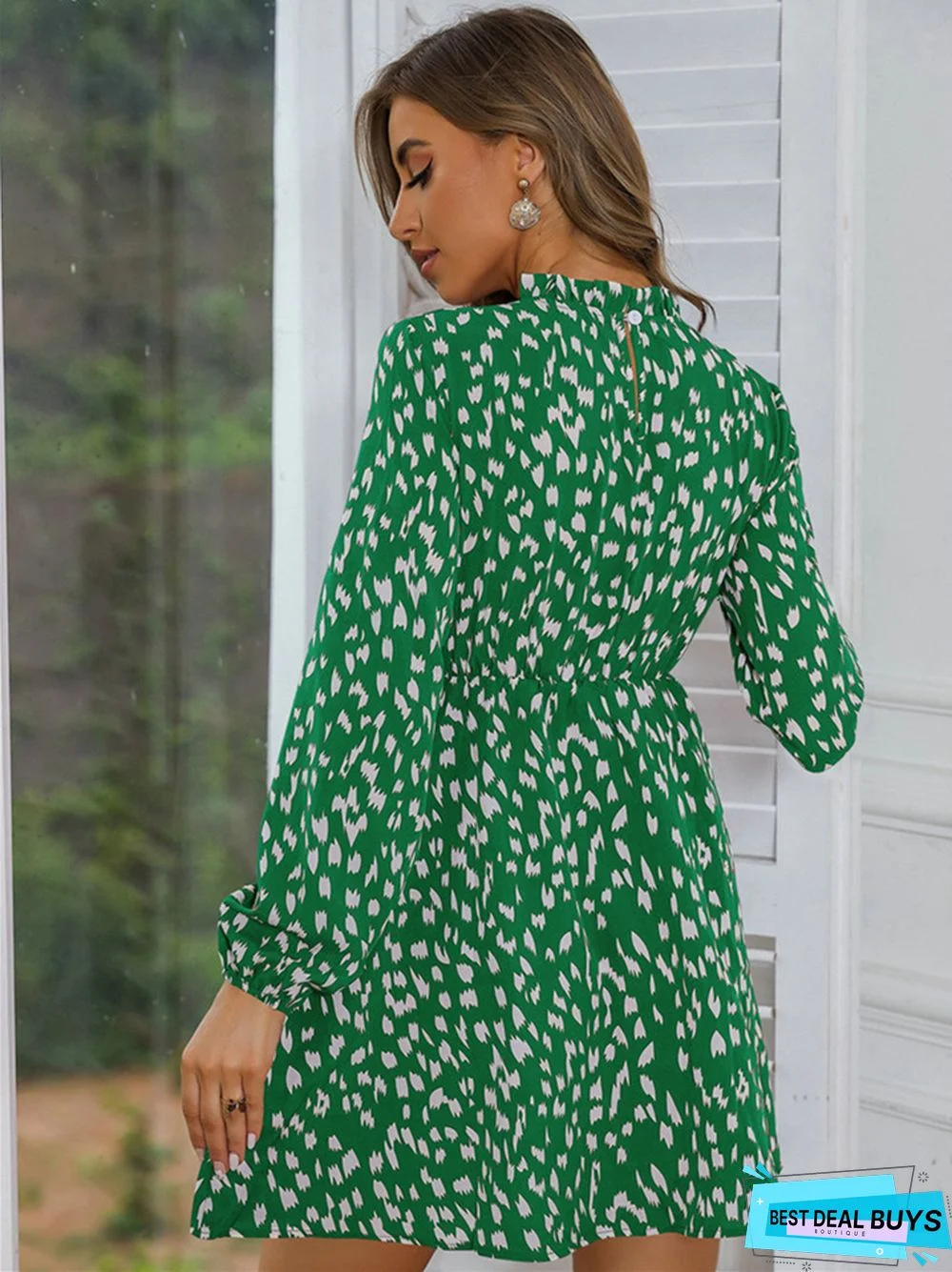 Temperament Strap Long Sleeve Dress