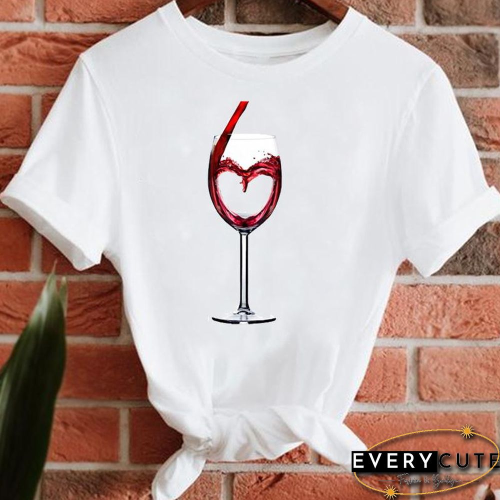 Women Lady Short Sleeve T-Shirts Print Tee Fashion Summer Clothes Female Style New 90S Trend Tshirt Top Graphic T-Shirt