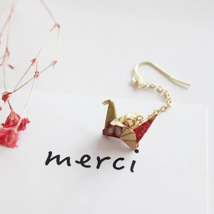 6 Colors Harajuku Paper Crane Earrings SP13757