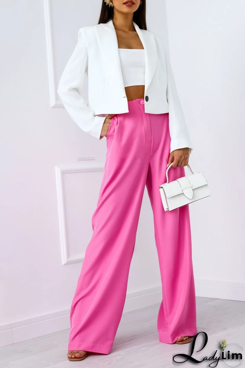 Khaki Casual Elegant Solid Patchwork Buttons Turn-back Collar Outerwear