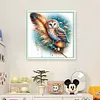 Owl-Partial 11CT Stamped Cross Stitch Bead Embroidery 36*36cm/14.17*14.17in tapestrymarket