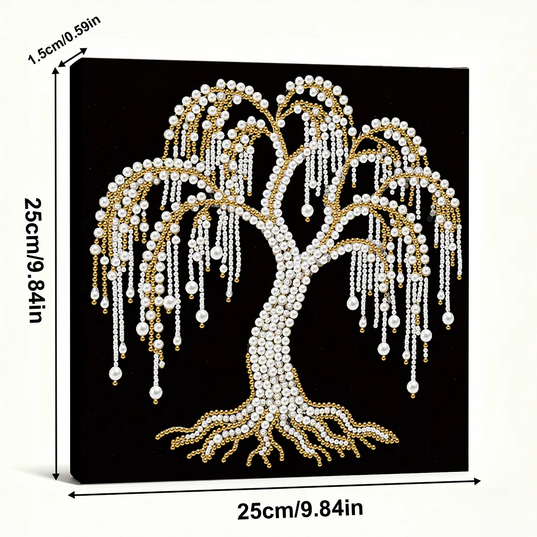 Tree of Life DIY Pearl Art Diamond Painting Kit Home Decor 25x25cm with Frame