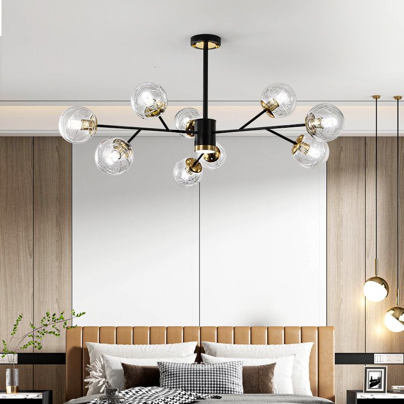 Postmodern Metal Ceiling Light Sputnik Shape Multi-light Pendant