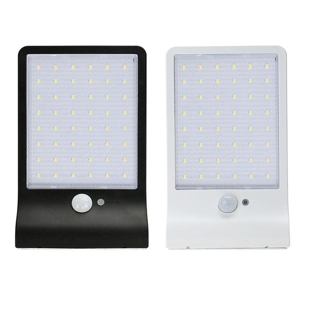 

48LED Solar Light Waterproof IP65 Human Induction Sensor 3 Modes Wall Lamp, Black, 501 Original