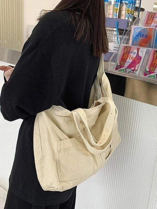 Brownm Vintage Wash Large Shoulder Bag