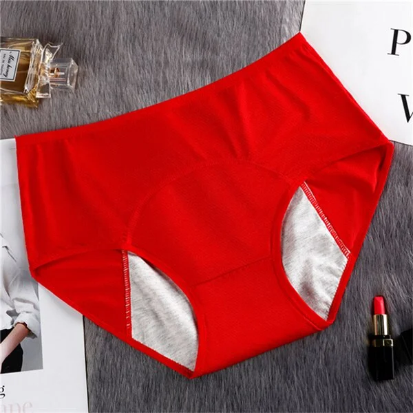 Women Period Panties Leakproof Lingerie Soft Cotton Crotch Briefs Underpant Female Breathable Cozy Cotton Menstrual Underwear