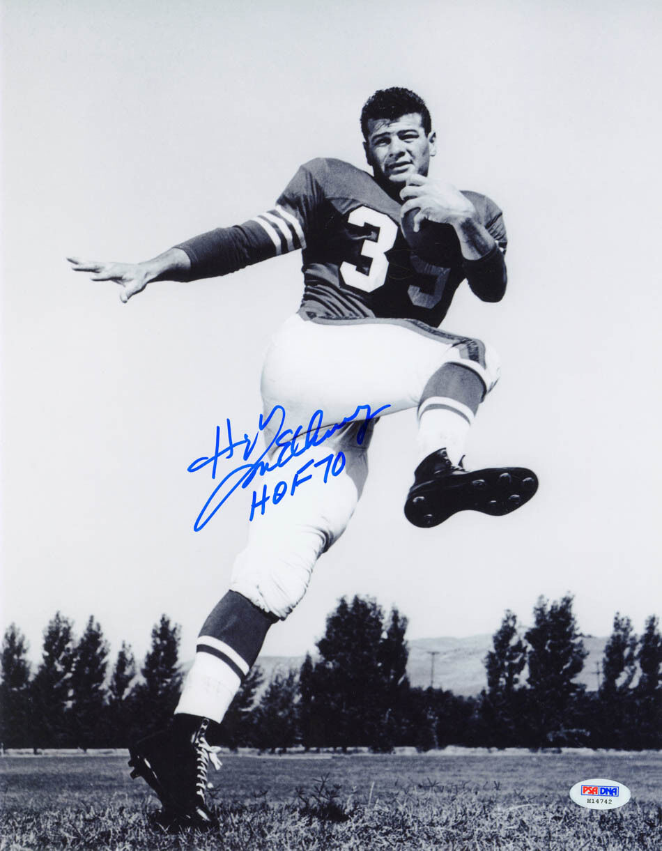 Hugh McElhenny SIGNED 11x14 Photo Poster painting + HOF 70 SF 49ers PSA/DNA AUTOGRAPHED