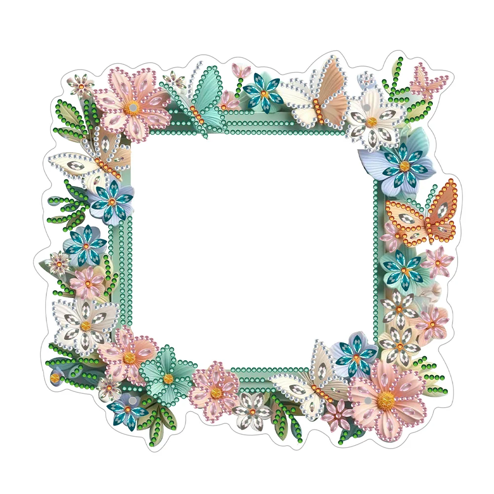 DIY Flower Special Shape Diamond Painting Picture Frame for Home Office